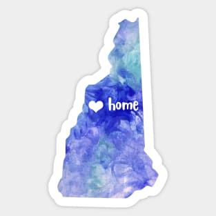 new hampshire state map watercolor Sticker